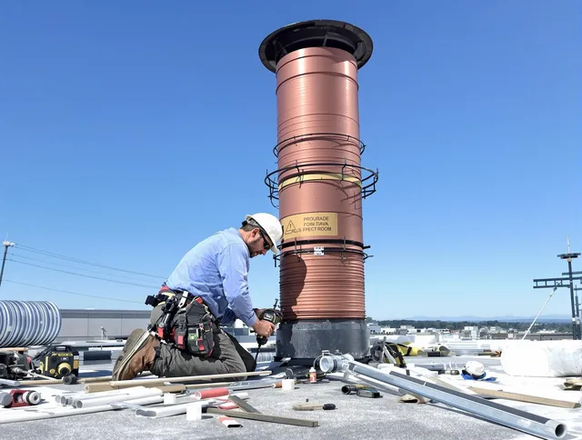Installed chimney liner by Garden City Chimney Sweep in Garden City, GA