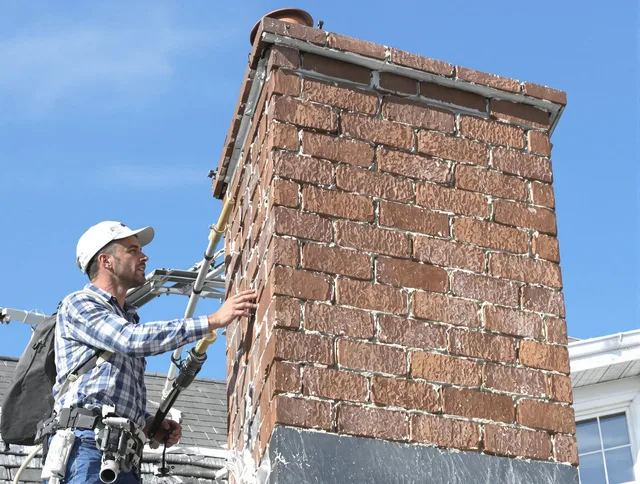 Brickwork for a chimney rebuild by Garden City Chimney Sweep in Garden City, GA