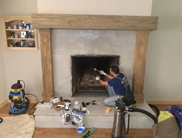 Detailed creosote removal process by Garden City Chimney Sweep in Garden City, GA