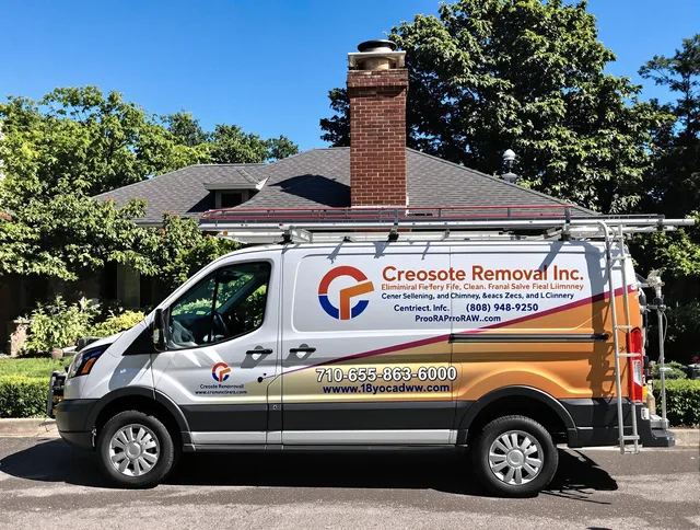 Garden City Chimney Sweep technician removing creosote safely in Garden City, GA