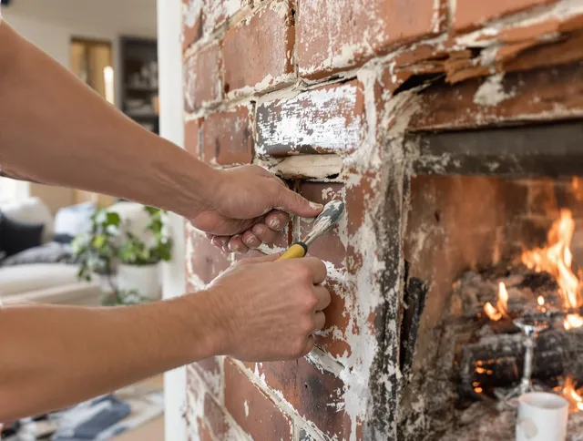 Routine fireplace repair by Garden City Chimney Sweep in Garden City, GA