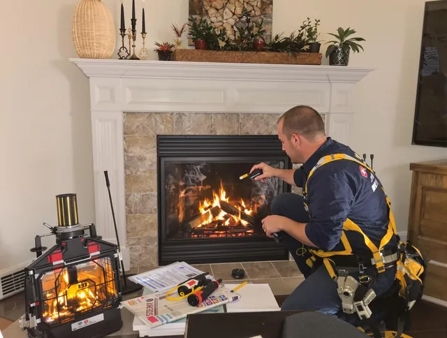 Safety-focused fireplace inspection by Garden City Chimney Sweep in Garden City, GA